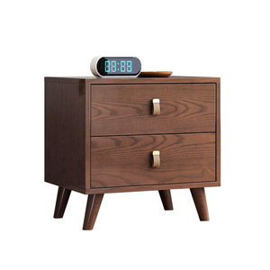 <span class=keywords><strong>Table</strong></span> <span class=keywords><strong>de</strong></span> <span class=keywords><strong>chevet</strong></span> silencieuse en bois <span class=keywords><strong>de</strong></span> frêne massif, style <span class=keywords><strong>japonais</strong></span> nordique moderne, avec 2 tiroirs pour le rangement dans les petites chambres d'appartement - Product Image 5