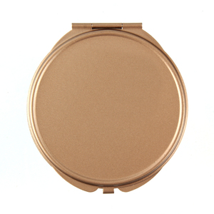 7cm Champagne Gold Painted Metal <b>Compact</b> <b>Mirror</b> Round Folding Pocket Makeup <b>Mirror</b> HD Glass Travel <b>Mirror</b> Custom Logo Printing - Product Image 1