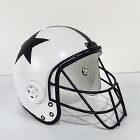 Casque de football américain à motifs étoilés, ornement de bureau en fer forgé fait main, décoration murale, artisanat métallique rétro créatif