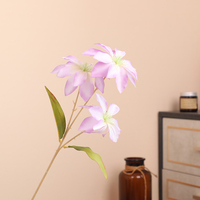 Fleurs artificielles en soie, lotus diamant à 3 têtes, arrangement pour allée de mariage, décoration de lieu, Saint-Valentin, fait main