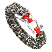 Manilles réglables en acier inoxydable pour bracelets de survie en paracorde personnalisés, apprêts et composants de bijoux