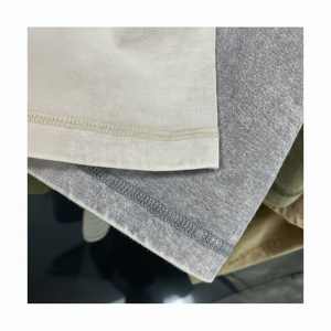 Logotipo de camiseta personalizado de gran tamaño Unisex de manga corta transpirable 100% algodón de punto patrón técnico liso lavado ácido camisetas sólidas - Product Image 1