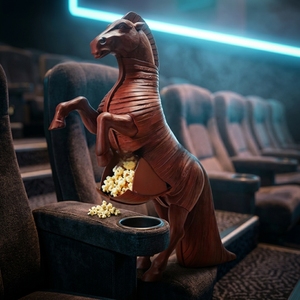 <span class=keywords><strong>Figurine</strong></span> de cheval de Troie sur table, thème mythologique grec antique, produit périphérique de l'Odyssée, décoration d'intérieur, récipient à popcorn pour collection - Product Image 6