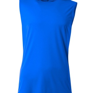 Hoodie d'été sans manches en coton pour adulte, motif uni, avec logo personnalisé imprimé en sérigraphie, ODM - Product Image 3