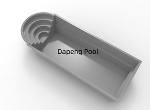 <span class=keywords><strong>Piscine</strong></span> Enfant Spacieuse en Fibre de Verre, Encastrée, Chauffée, Durable, pour Utilisation Extérieure et Spa Domestique, avec Mini Bateau et Échelle - Product Image 4