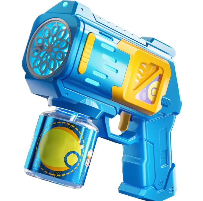 Máquina de arma de bolha para crianças, brinquedo de verão com luz, arma de bolha para crianças e adultos, acampamento e jogos