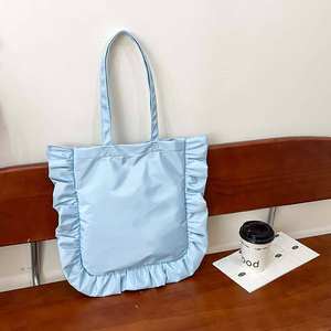 กระเป๋าสะพายข้างผู้หญิงแบบพกพาขายดี กระเป๋าถือทรงจีบคุณภาพสูงสำหรับนักเรียน กระเป๋าถือช้อปปิ้งความจุมาก - Product Image 4