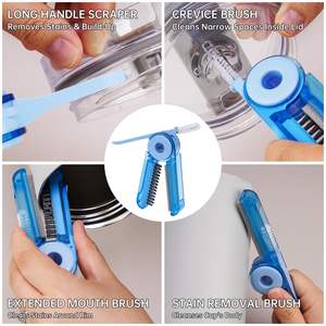 ชุดแปรงทำความสะอาดขวดสำหรับ Stanley Tumbler แปรงหลอดยาวพิเศษพร้อมฝาขวดแบบ4-in-1แปรงทำความสะอาดสำหรับ owala/yeti - Product Image 4