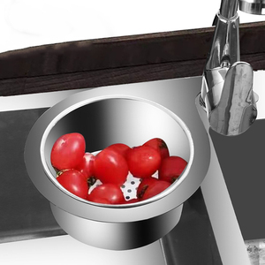 Latest Popular Design Modern Multi-Functional Remote Control Kitchen <b>Sink</b> Drain Basket Vegetable Fruit <b>Storage</b> Filter White - Product Image 3
