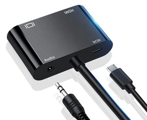 Estéreo 3,5mm y <span class=keywords><strong>VGA</strong></span> a HDMI-compatible + <span class=keywords><strong>VGA</strong></span> Adaptador de pantalla dual 1-IN 2-Out Splitter 1080P Converter para Lenovo Laptop Desktop PC - Product Image 2