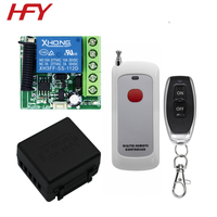 Interruptor de Control Remoto Inalámbrico RF de 1 Canal con Relé de 10A y DC12V, Transmisor con Módulo Receptor de 433mhz y Control Remoto LED