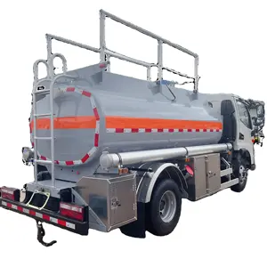 small JAC fuel tank truck rigid fuel transport truck gaosin diesel 5ton with fuel dispenser