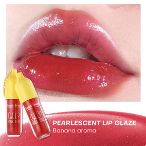 Brillo labial efecto espejo de color fácil de aplicar, hidratante, de larga duración, antiadherente, aceite labial perlado para exportación. - Product Image 1