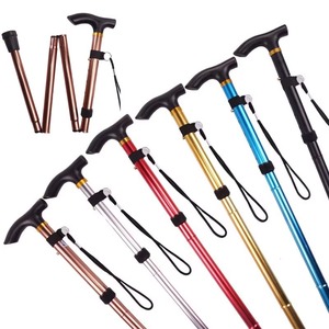 Bâton de marche réglable en gros, canne télescopique rétractable, bâton de randonnée pliable et portable pour personnes âgées en extérieur - Product Image 1