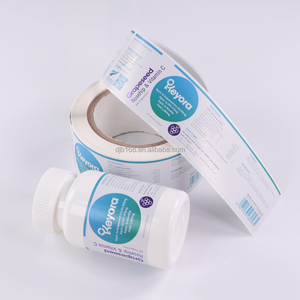 Etiquetas Adhesivas Personalizadas Impermeables de PP para Productos Médicos, para Embalaje de Botellas, Impresión UV, Estampado en Caliente con Lámina Dorada - Product Image 4