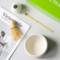 Ensemble Matcha Fouet en bambou Cuillère à thé Bol en céramique Porte-fouet Passoire Ensembles Outils de préparation du thé à domicile Accessoires Cadeaux d'anniversaire
