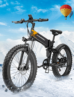 Sepeda Lipat Listrik ZHENGBU 26H1F 1000w Ban Tebal 26 inci Suspensi Penuh Sepeda Listrik Ban Tebal Sepeda Gunung Chopper Ebike