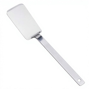 Spatule Mini en Acier Inoxydable SFB111 811 avec Long Manche, Outil de Raclage Plat pour la Pâtisserie, la Cuisine et la Préparation de Desserts - Product Image 3
