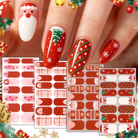 OEM Personnalisé – 16 Emballages de vernis à ongles adhésifs pour Noël, couvrance totale, imperméables, pour les acheteurs en gros