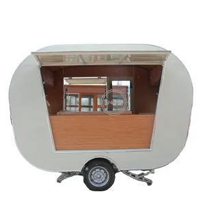 2024 110v carrello per gelato Mobile a mano Push chiosco alimentare con carrello per alimenti in acciaio inox CE per la vendita