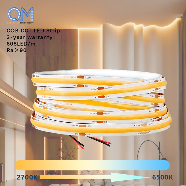 Cob Led Strip Manufacturer Tuya 320Led 5M Flex Flexible 5V Warm White for Tv Backlight 12V Smart 24V Cob Led Strip Light Cob
