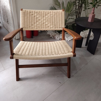 Chaise de salon d'extérieur en bois massif, premium, imperméable, ergonomique, pour hôtel et villa, écologique et saine