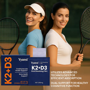 OEM/ODM Tiras orales veganas de vitamina D3 + K2 de rápida absorción para el apoyo óseo y la salud cardíaca, precio de fábrica, muestra gratuita - Product Image 4