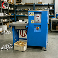 Four à induction à fréquence moyenne 15KW, inclinable 10KG, pour la fusion de l'alliage de platine, acier inoxydable, or, argent, cuivre