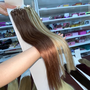 Peluca de cabello 100% humano indio, Serie de doble estiramiento, pelo afro rizado, extensiones de cabello de ganchillo, micro anillo de bucle, venta al por mayor - Product Image 4