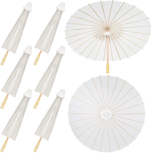 Parasols décorations de plafond <span class=keywords><strong>pas</strong></span> <span class=keywords><strong>cher</strong></span> prix parapluie en papier chinois avec manche en bois de bambou impression personnalisée pour la décoration de mariage - Product Image 1