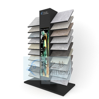 Supports d'affichage au sol de haute qualité pour tapis de support de gazon artificiel échantillon de pelouse d'herbe verte affichage en métal de granit de pierre