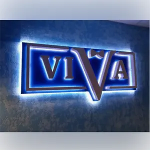 D Cartões Arquitetônicos comerciais retroiluminados personalizados para Carros em Aço Inoxidável LED para Empresas de Táxis em Casa em PVC