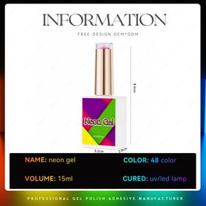 Collection de vernis à ongles en gel néon d'été JTING Professional 48 couleurs, haute pigmentation, vegan, coffret de vernis en gel, OEM, étiquette privée - Product Image 2