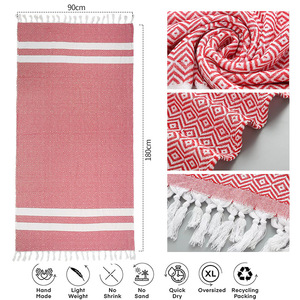 Grande <span class=keywords><strong>serviette</strong></span> <span class=keywords><strong>de</strong></span> plage turque en microfibre, imprimée, sans sable, vierge pour sublimation, séchage rapide, pour voyage, bords renforcés, couleur unie - Product Image 4