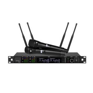 Micrófono inalámbrico digital de doble canal, equipado con pilas AA e interfaz XLR, ideal para discotecas, bares, clubes, eventos de DJ. - Product Image 3
