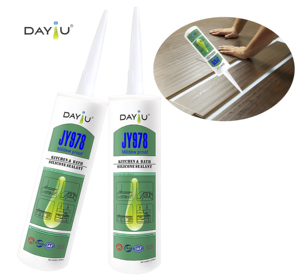 JY978 Mastic silicone neutre résistant à la moisissure et aux champignons pour zones à forte humidité/température, spécialisé pour salles de bain et éviers de buanderie - Product Image 2
