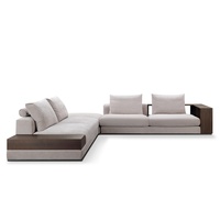 Canapé en forme de L avec rangement pour salon, canapé en tissu moderne simple et luxueux pour petits appartements