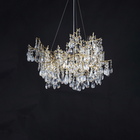 Lustre en cristal de luxe pour villa, escalier, restaurant, salon duplex, fabrication professionnelle haut de gamme