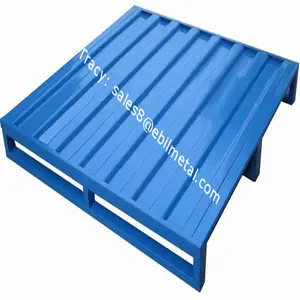 Steel iron metal pallet 4 way entry euro size single-face steel pallet