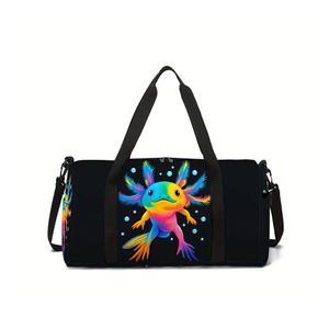 Bolsa de Viaje Escolar con Diseño de <span class=keywords><strong>Ajolote</strong></span> Mexicano en 2D, Estilo de Dibujos Animados, Gran Capacidad, Cierre de Cremallera, el Mejor Regalo para Niños y Niñas, Estilo Moderno, Poliéster - Product Image 1