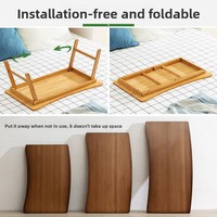 Bureau d'ordinateur pliable compact en bambou personnalisable BSCI, table d'étude et d'écriture, origine Chine, pour dortoirs et chambres