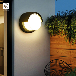 Đen 20 Wát COB LED vách ngăn tường ngoài trời trang trí nội thất không thấm nước ABS đèn chuyển đổi đèn cho sân vườn nhà - Product Image 1