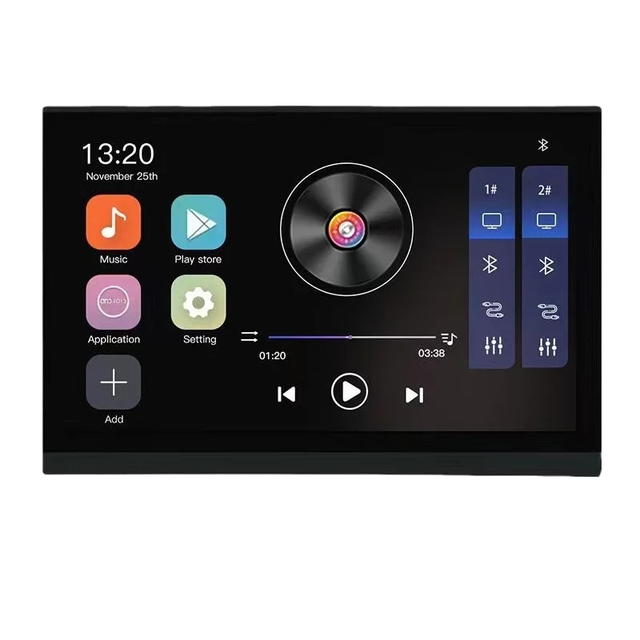 7-Inch Touchscreen Smart Control Panel Home for Bluetooth Audio Wall Amplifier 2 Zone Volume Music Player Plastic Sound System