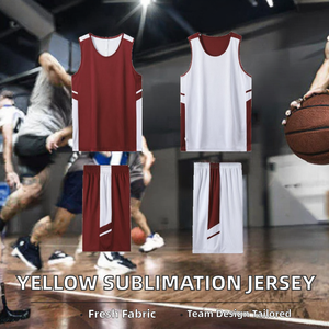 Men's Color Yellow Sublimation Basketball Jersey Uniform Design with Anti-Bacterial and Heat-Transfer Printed Features Jersey - Product Image 2
