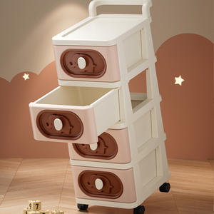 خزانة تخزين متعددة الطبقات بتصميم الأدراج للغرفة المعيشة وغرفة النوم، عربة صغيرة قائمة بذاتها مع 5+ أدراج متحركة بعجلات بلاستيكية - Product Image 2