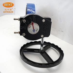 دليل صناعي 4 بوصة <span class=keywords><strong>PN10</strong></span> PN16 dn100 نوع رقاقة زيت غاز ماء ناعم مانع للتسرب عجلة دودة مبطنة - Product Image 5