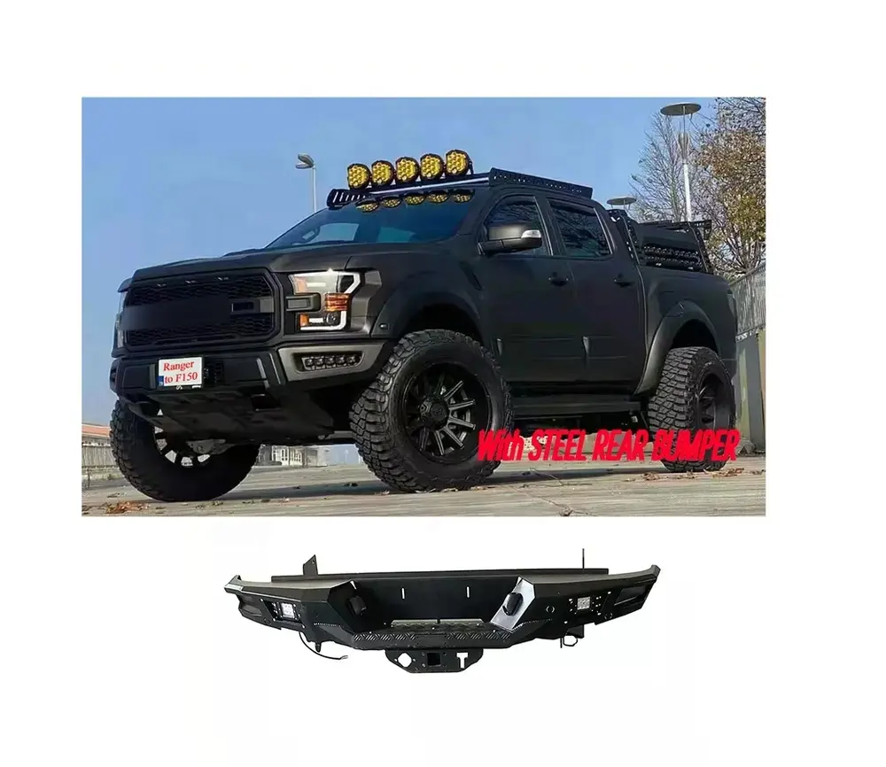 Ranger T6 T7 T8 Modifiziert auf F150 2021 Raptor Bodykit mit STEEL REAR LED BUMPER Lift Kits für Ranger f150 Body Kit Upgrade