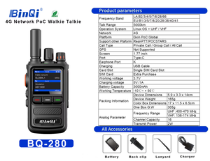 วิทยุสื่อสารแบบพกพา 4G POC ระยะไกล หน้าจอ LCD ชาร์จแบบ Type-C อุปกรณ์สื่อสารแบบพกพา - Product Image 4