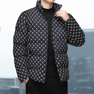 Veste matelassée en coton pour <span class=keywords><strong>homme</strong></span>, automne-<span class=keywords><strong>hiver</strong></span> 2025, nouvelle mode, design lettre B, épaisse, chaude, fermeture éclair sur le devant, veste de <span class=keywords><strong>costume</strong></span> - Product Image 2