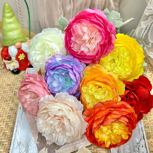 Flor Artificial de Loto con Cabeza Individual, Decoración de Boda de Seda, Accesorios Reutilizables para Exteriores, Decoración del Hogar - Product Image 1